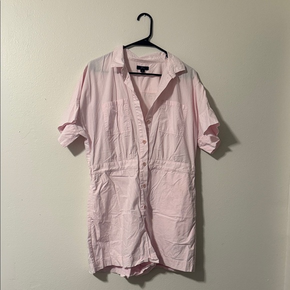 J. Crew Light Pink Short Sleeve Romper - Picture 1 of 4